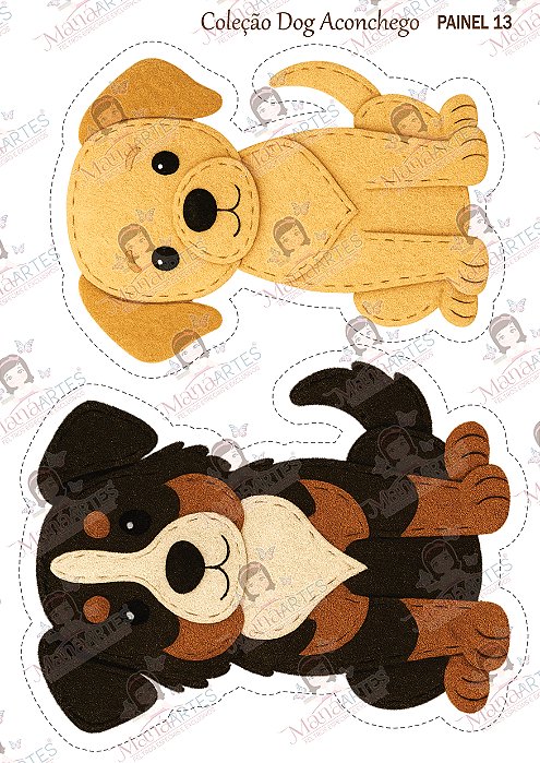 PAINEL ESTAMPADO - DOG FELT ACONCHEGO - MÉDIO 13