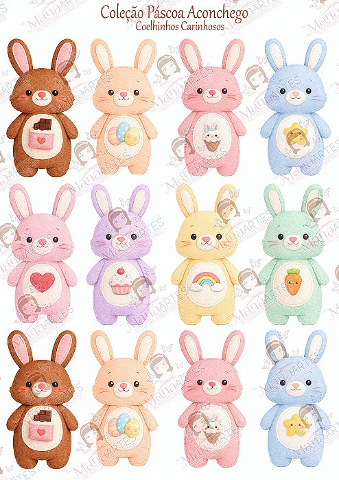 COLEÇÃO PÁSCOA ACONCHEGO - COELHINHOS CARINHOSOS