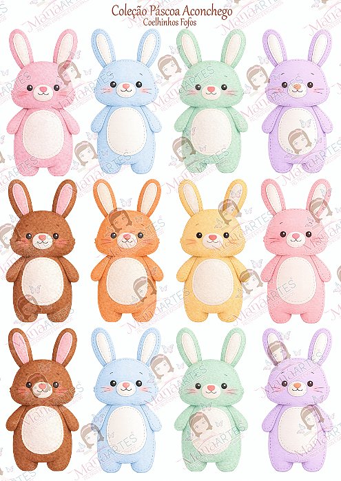 COLEÇÃO PÁSCOA ACONCHEGO - COELHOS FOFOS