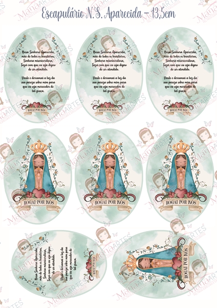 ESCAPULÁRIO NOSSA SENHORA APARECIDA - 13,5CM