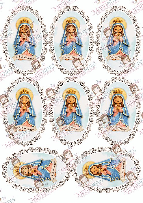 ESCAPULÁRIO NOSSA SENHORA DO CARAVAGGIO - 15CM