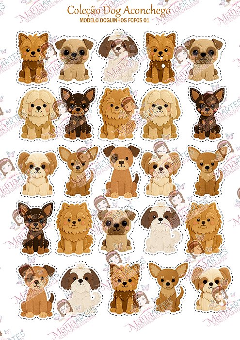 PAINEL ESTAMPADO - DOG FELT ACONCHEGO - 01 - 6cm