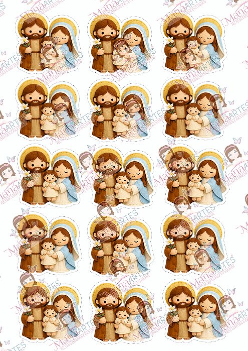 ACONCHEGO DE FÉ - SAGRADA FAMÍLIA - 7CM