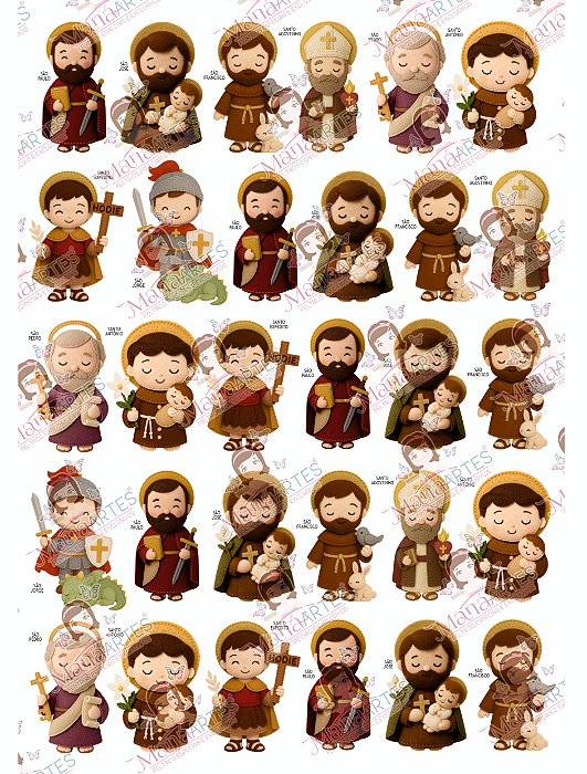 ACONCHEGO DE FÉ - SANTINHOS - 7CM