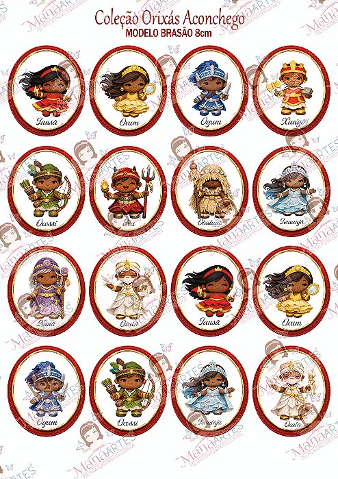 COLEÇÃO ORIXÁS ACONCHEGO - BRASÃO 8CM