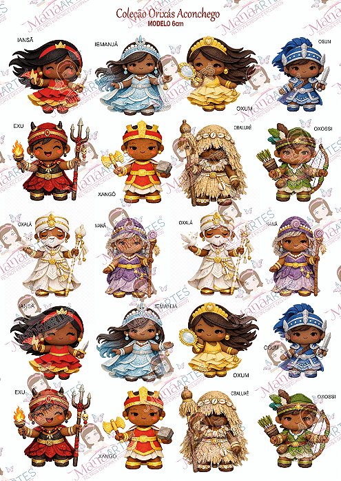 COLEÇÃO ORIXÁS ACONHEGO - 6CM