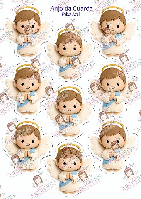 ACONCHEGO DE FÉ - ANJO DA GUARDA - FAIXA AZUL