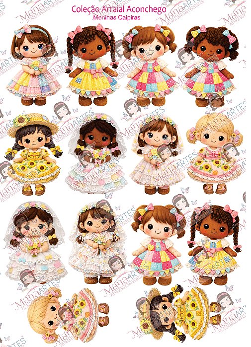 COLEÇÃO ARRAIAL ACONCHEGO - MENINAS CAIPIRAS