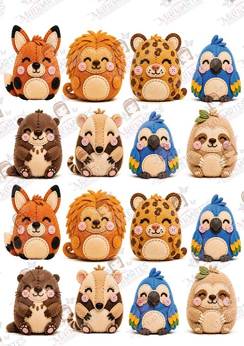 Painel ScrapFelt Fauna Brasileira Aconchego