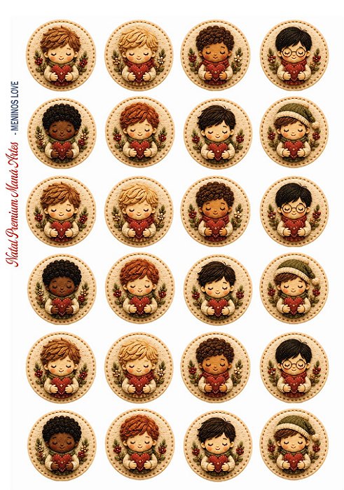 Painel de Feltro Estampado Natal Premium – Meninos Love