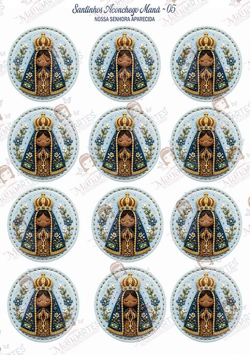 Painel de Feltro Estampado Aconchego de Fé – Nossa Senhora Aparecida