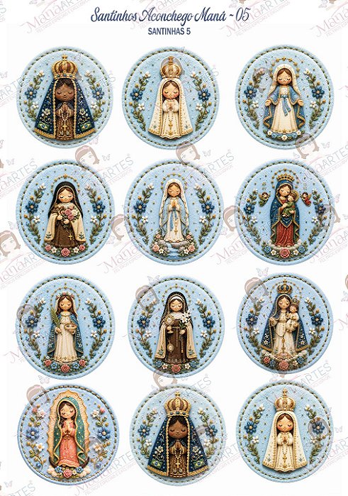 Painel de Feltro Estampado Aconchego de Fé – Santinhas 5