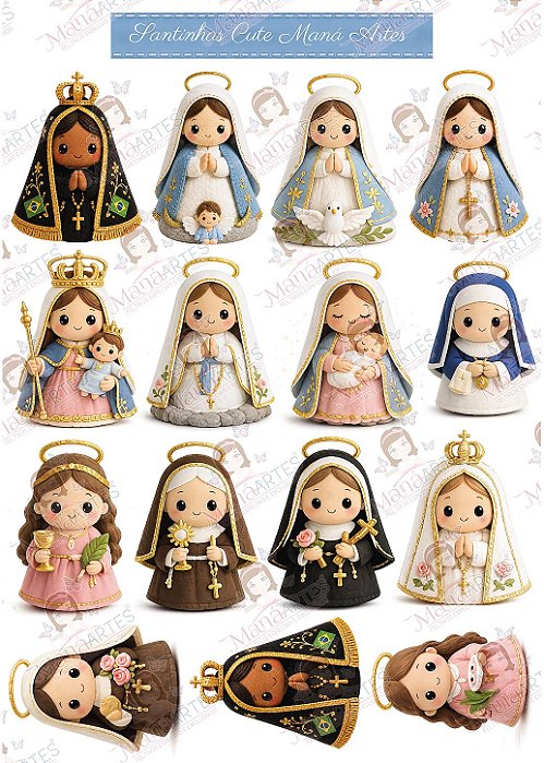 Painel de Feltro Estampado Aconchego de Fé – Santinhas Cute Maná