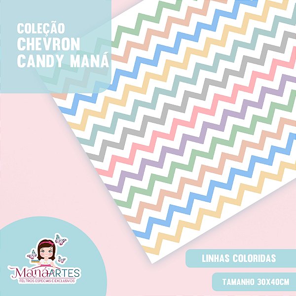 COLEÇÃO CHEVRON CANDY by MANÁ ARTES