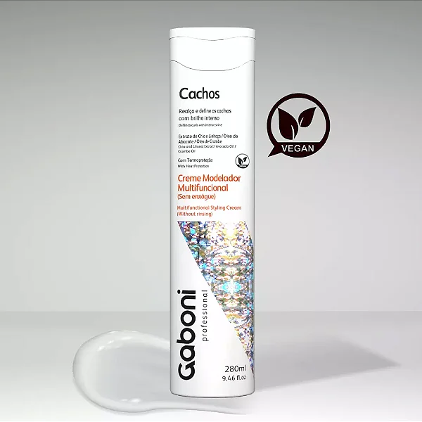 Creme Modelador Multifuncional Cachos Gaboni 280ml