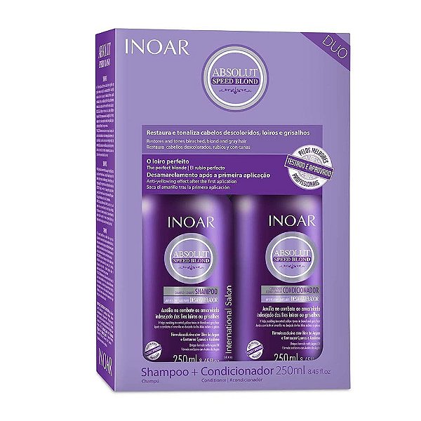 Kit Inoar Speed Blond Shampoo 250ml + Condicionador 250ml