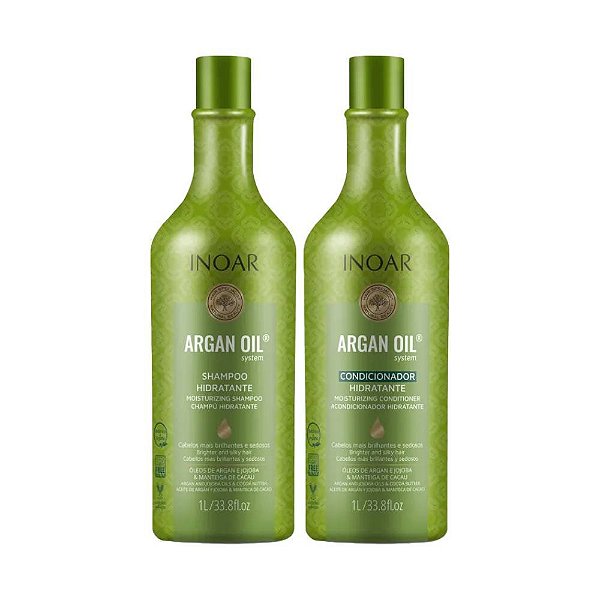 Kit Inoar Argan Oil Shampoo 1l + Condicionador 1l