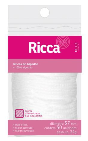 Algodão Disco Padrão 50 Und Ricca 3218