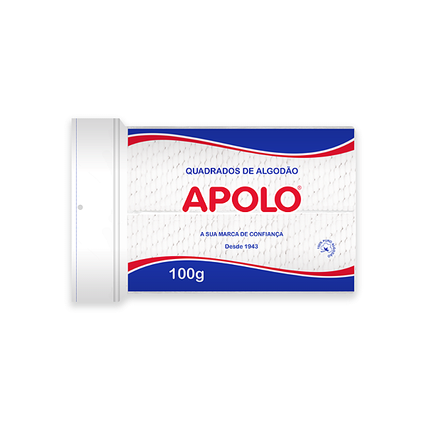 Algodão Quadrado Facial 100G Apolo