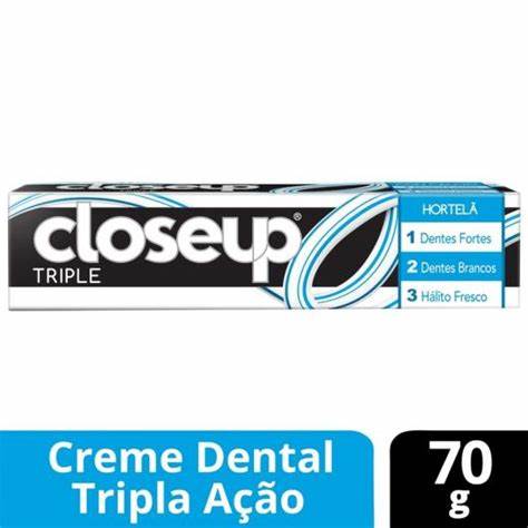Creme Dental Triple Hortelã 70g Closeup