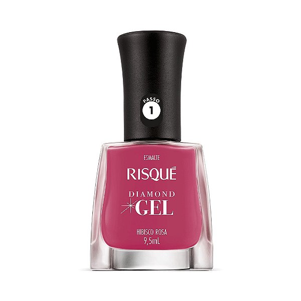 Esmalte Risque Diamond Gel Ibisco Rosa 9ml