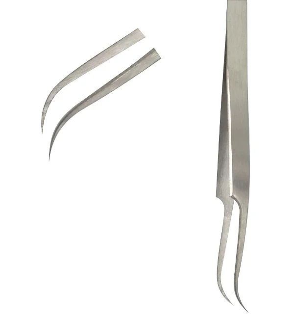 Pinça De Aço Inox Cílios Curva Ref. 2246 Santa Clara