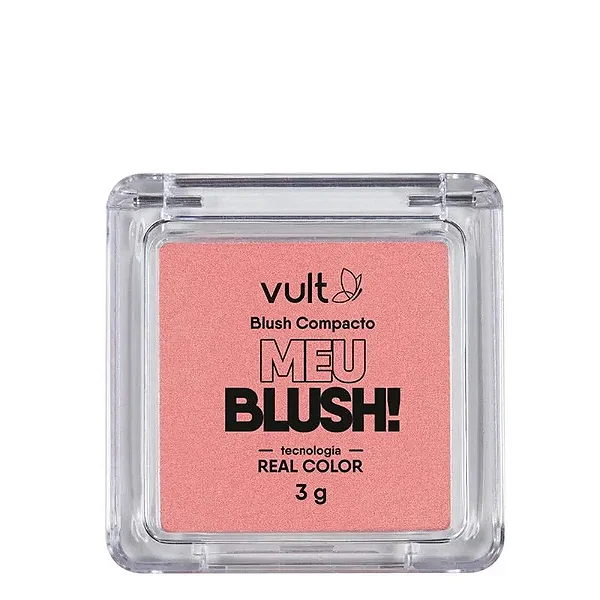 Blush Compacto Rosa Perolado 3G Vult