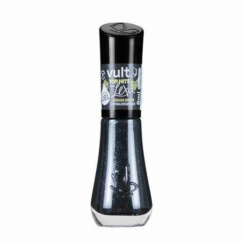Esmalte Efeito Gel Top Hits Jogada Bruta Preto Vult 8ML