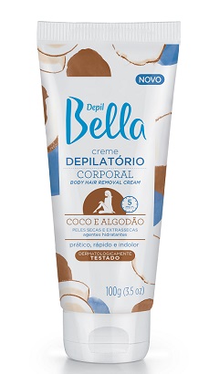 Creme Depilatório Corporal Coco e Algodão 100G Depil Bella
