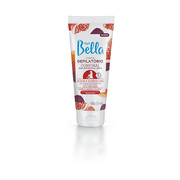 Creme Depilatório Corporal Romã e Amêndoas 100G Depil Bella