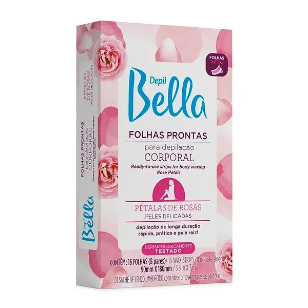 Folhas Prontas Corporal Pétalas 8 Pares Depil Bella