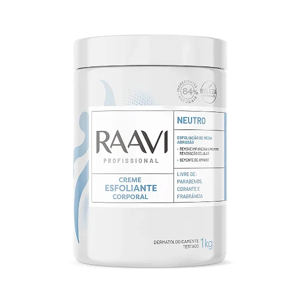 Creme Esfoliante Corporal Neutro Raavi 1Kg