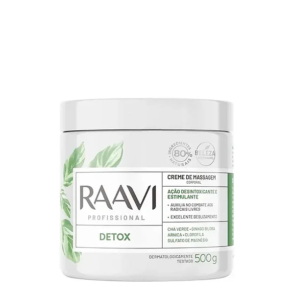 Creme Massagem Detox Raavi 500G