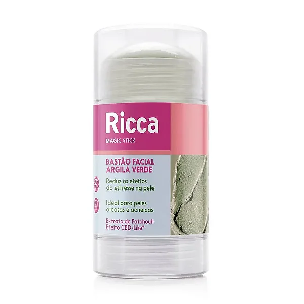 Bastão Facial Argila Verde Ricca Ref. 3805