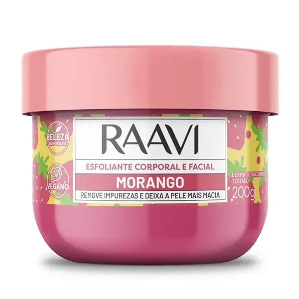 Esfoliante Corporal e Facial Raavi Melancia 200g