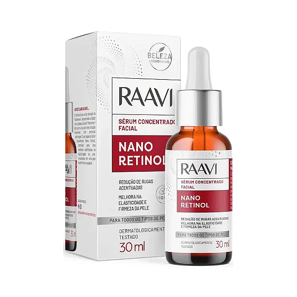 Sérum Facial Concentrado Nano Retinol Raavi 30Ml