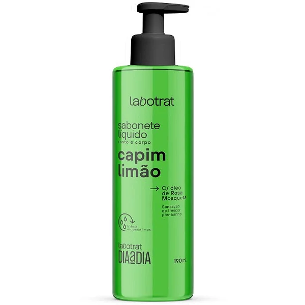 Sabonete Líquido Rosto/Corpo Dia A Dia Capim Limão 190ML Labotrat