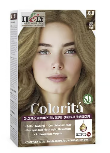 Kit Coloração Coloritá 8.0 50G Itely Hair Fashion