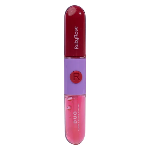 Batom Gloss Líquido Duo LD09 REF. HBF5699 Ruby Rose