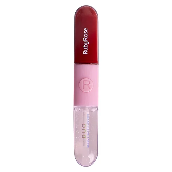 Batom Líquido Gloss Duo D05 REF. HBF5685 Ruby Rose