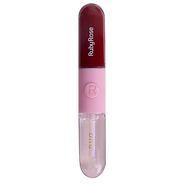 Batom Líquido Gloss Duo D07 REF. HBF5687 Ruby Rose