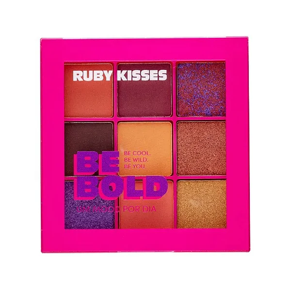 Paleta De Sombras 9 Cores Be Bold REF. RMPS09BR Kiss New York