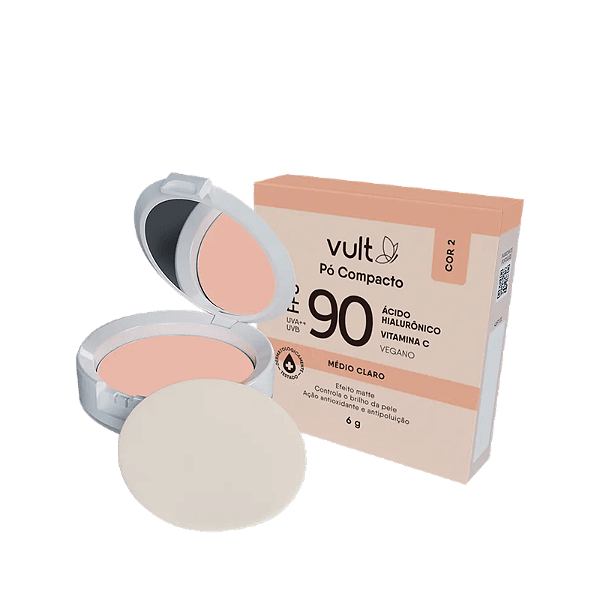 Pó Compacto Facial FPS90 Médio Claro 6G Vult