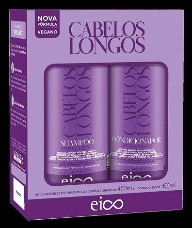 Kit Cabelos Longos Shampoo + Condicionador 450ML Eico