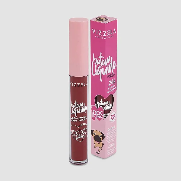 Batom Líquido Dog Lovers Pug Cor 10 3,5G Vizzela