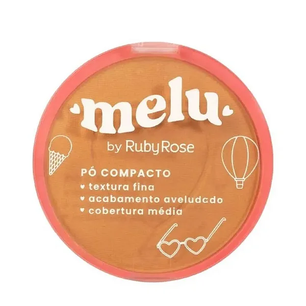 Pó Facial Compacto ME100 Melu REF.RR8534 Ruby Rose