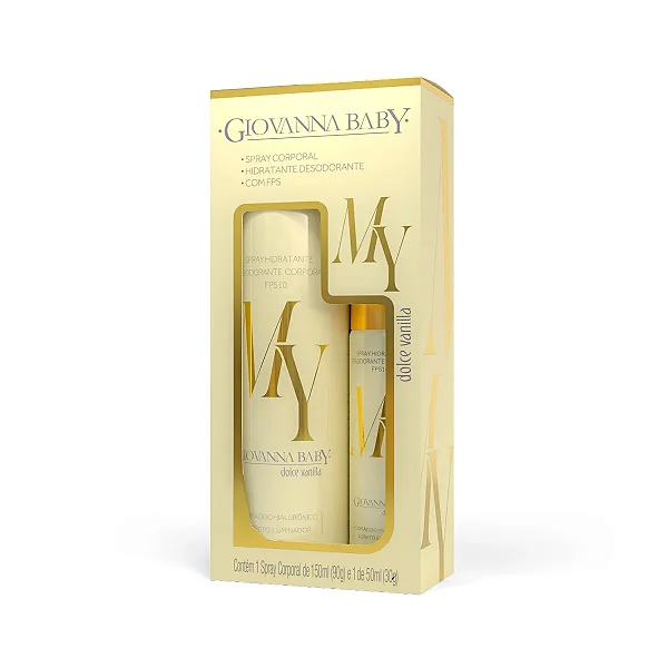 Kit Spray Corporal My Hidratante Vanilla 150ML+50ML Giovanna Baby