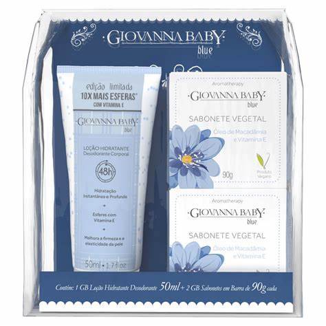 Kit Necessarie Blue Loção 50G + 02 Sabonetes 90G Giovanna Baby