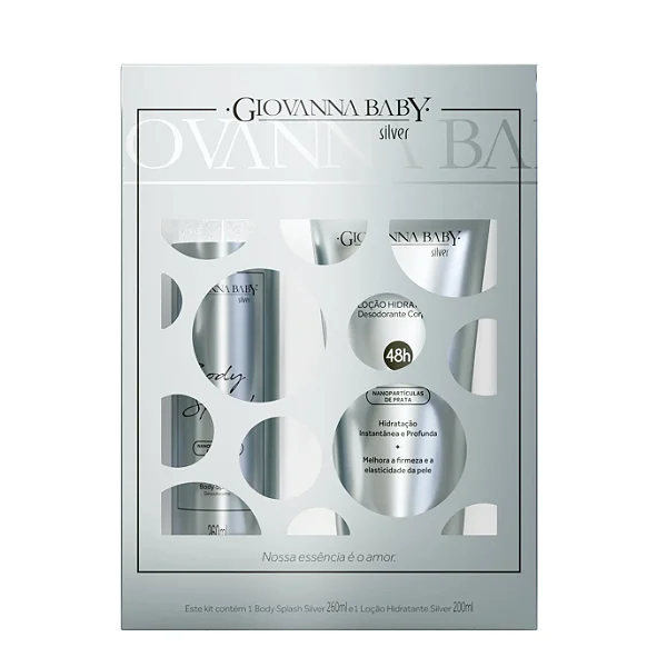 Kit Baby Body SIlver Com Loção 02 Unidades Giovanna Baby