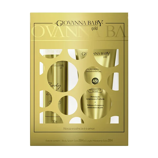 Kit Baby Body Gold Com Loção 02 Unidades Giovanna Baby